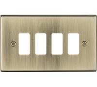 4G Grid faceplate - Antique Brass