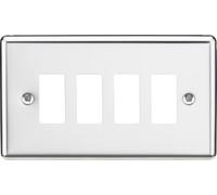 4G Grid Faceplate - Rounded Edge Polished Chrome