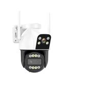 4G IP Camera Outdoor 4K HD 10X Zoom Three Lens Dual Screen Sim Card PTZ Camera Ai Tracking Video Surveillance CCTV Cam(4K WIFI NO Card)