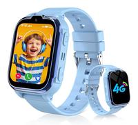 4G Kids Smart Watch Boys Girls, Smart Watch for Kids GPS Tracker Phone with Video Call SOS Alarm Voice Chat IP68 Waterproof Game School Mode Christmas Birthday Gifts