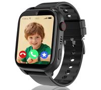 4G Kids Smart Watch Boys Girls,Smart Watch for Kids GPS Tracker with Video Call, Phone Call, Voice Chat, SOS Game IP68 Waterproof School Mode Smartwatch Birthday Gifts for Aged 4-12 (Black-GPS-SOS)
