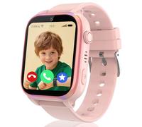 4G Kids Smart Watch Boys Girls,Smart Watch for Kids GPS Tracker with Video Call, Phone Call, Voice Chat, SOS Game IP68 Waterproof School Mode Smartwatch Birthday Gifts for Aged 4-12 (Pink-GPS-SOS)
