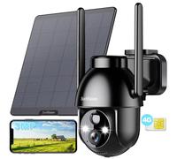 4G LTE Cellular Solar Security Cameras Wireless Outdoor, Solar Powered 3MP Camera 2K No WiFi Security Camera, PIR Motion Detection,Siren,Color Night Vision, SD/Cloud Storage (SIM Card Included)