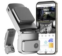4G LTE Dash Cam with Live Streaming, Two 2K Cameras for Front and Interior Monitoring, GPS Tracking, Radar Motion Detection, G-Sensor, OBD Plug and Play, 24/7 Parking Monitoring