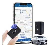4G Mini GPS Tracker for Vehicles No Subscription - Real Time Tracking Device with Free APP Alarm Notifications, Magnetic Anti-Theft Micro Vehicle Tracking for Kids, Elderly 2025