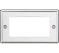 4G Modular Faceplate - Rounded Edge Polished Chrome