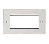 4G Modular Faceplate - Square Edge Brushed Chrome