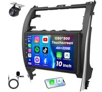 4G RAM 32G ROM Car Radio for Toyota Camry 2012 2013 2014 Replacement: 10.1 Inch HD Touchscreen Stereo with Wireless Carplay Android Auto - Support 5G WiFi Bluetooth GPS FM SWC DSP Backup Camera