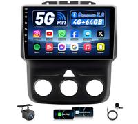 4G RAM 64G ROM Car Radio Stereo for Dodge Ram 2013-2018 1500 2500 3500 Touchscreen Replacement Carplay/Android Auto GPS FM/RDS 5G WiFi Bluetooth 5.0 Manual AC