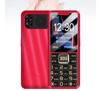 4G Senior Cell Phone - Big Buttons, SOS Emergency Key, 2.4 Inch Display, Basic Cell Phone, Dual SIM, MP3/FM Radio, Torch, Large icons, SOS Button,Red