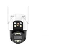4G SIM Card IP Camera 4K HD 10X Zoom PTZ Camera Three Lens Dual Screen 2K Security Cam Auto Tracking P2P Surveillance(4K 4G Add 64G)