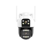 4G SIM Card IP Camera 4K HD 10X Zoom PTZ Camera Three Lens Dual Screen 2K Security Cam Auto Tracking P2P Surveillance(2K 4G Camera)