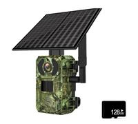 4G SIM Solar Camera Hunting Trail Camera Wildlife Tracking Surveillance Infrared Night Vision Wild Cameras Photo Traps(Add 128GB Card)