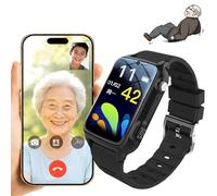 4G Smart Watch, Designed Specifically For The Elderly, Features Fall Detection + SOS Emergency Button, GPS Positioning, Video & Voice Calls, Ip67 Waterproof, A Gift That Satisfies Parents Black