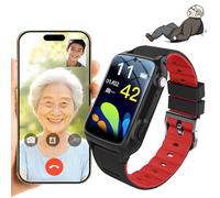4G Smart Watch, Designed Specifically For The Elderly, Features Fall Detection + SOS Emergency Button, GPS Positioning, Video & Voice Calls, Ip67 Waterproof, A Gift That Satisfies Parents Red