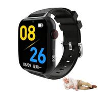 4G Smart Watch for Seniors with HD Video Calling Fall Detection SOS Button GPS Tracker Heart Rate Monitor Step Counter 1.83 inch Large Screen Smartwatch Gift for Elderly Parents Black
