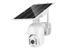 (4G Southeast Asia version) 4G/WiFi Solar Powered Network Surveillance Camera Two Way Audio Outdoor Waterproof Low Power Solar Dome Camera