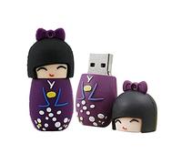 4GB Japanese Kimono Girl Shape USB Flash Drives Pen Drive Memoria Flash Stick PenDrives USB Flash Disk Thumb Drive U Disk USB Drive USB (Purple)