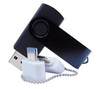 4GB USB Flash Drives Memory Sticks Thumb Drive with OTG & USB C/Type C Adaptors (Black)