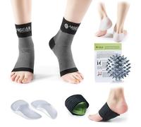 4GEAR SPORTLIFE 4G Plantar Fasciitis Support Kit, 9 Pcs - Compression Socks, Heel Cups, Arch Supports, Gel Inserts, Massage Ball - Foot, Heel & Arch Comfort for Men & Women