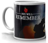 4GIFTSAKE Remembrance Day Coffee Mug [Pack of 1] Multicolour Digital Prints, Durable, Food-Safe Patriotic Mug Gift, Lest We Forget Ceramic Tea Cup| Customised Novelty Gifting