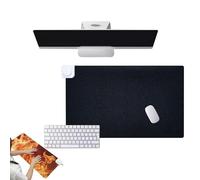 4H timer Heated Mouse Pad with Display, Winter Hand Warmer Desk Pad with 26 Adjustable Temperature Levels, Intelligent Temperature Control Electric Heat Table Mat for Home & Office, Black 60 * 36cm