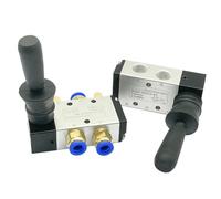 4H210-08 1/4" 2 Position 5 Port Air Manual Valve Pneumatic Control Valve 5/2 Way Hand Lever Operated Control Valve(4H210-08 4mm)