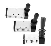 4H210-08 4H310-10 4H-410-15 Way Hand Lever Operated Control Pneumatic Manual Valve Select 2 Position 5 Port Plate Reversing 1Pcs(4H210-08,With-8mm-Fitting)