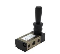 4H210-08 4H310-10 4H410-15 5/2 Way Hand Lever Operated Control Pneumatic Manual Valve w Muffler and Quick Fitting Select(PC 8mm Fittings,4H410-15)