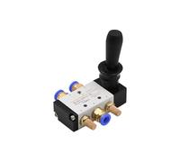 4H210-08 4H310-10 4H410-15 Hand Manual Lever Operate 5 Way Port 2Position Air Control Pneumatic Valve 1/4" 3/8" 1/2" Thread IDGTTLDF(PC 10mm Fittings,4H410-15)