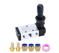 4H210-08 5/2 Way Hand Lever Operated Control Pneumatic Manual Valve with Muffler Silencer and Quick Fitting Select(4h210-08 and 8mm)
