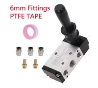 4H210-08 5/2 Way Manual Lever Actuated Pneumatic Valve, 1/4 Inch Port Size, Direct Acting Type with Hand Pull Control