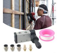 4H210-08 5/2 Way Pneumatic Manual Control Valve with Hand Lever Actuation Direct Acting Type 1/4 Inch Port Size (PC8-02)