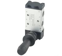 4H210-08 5/2 Way Pneumatic Manual Valve, Hand Lever Operated Control Air Valve with 1/4" Port, Includes Quick Fittings and Mufflers for Workshop(PC8-02)