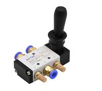 4H210-08 5 Port 2 Pos 1/4" PTHand Lever Operated Control Pneumatic Manual Valve w Muffler and Quick Fitting(4H210-08 and PC6-02)