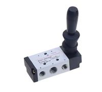 4H210-08 5 Port 2 Pos 1/4" PTHand Lever Operated Control Pneumatic Manual Valve w Muffler and Quick Fitting
