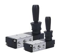 4H230/4H330/4H430-C/E/P-06-08-10-15 Three Position Five Way Manual Control Valve Manual Reset Pneumatic Cylinder Directional(4H330C-10,4HA Automatic Reset)