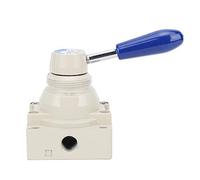 4HV230-08 Air Valve, 4 Way 3 Position Hand Lever Pneumatic Valve, Direct Action Aluminum Alloy Valve with 1/4in PT Port for Industrial Automation Systems
