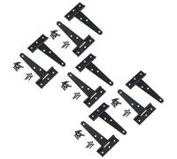 4in / 102mm Heavy Duty T Tee Hinges for Shed + Garden Gates Black Finish 10pc