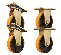 4in/5in/6in/8in Heavy Duty Casters/swivel Caster wheels 2 with Brake +2 Lockable/protect the Floor,3000kg,pack of 4 (4in)