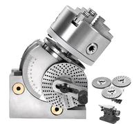 4in/5in/6in Dividing Head Milling Set with 3-Jaw Chuck and Tailstock - Includes 100mm, 125mm, 160mm, Chucks for Milling, Grinding, Drilling Machines 5in/125mmChuck
