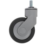 4in Caster TPR Silent Wheel with M12 Thread Stem Heavy Duty Smooth Rolling Furniture Equipment Accessories for Workbenches Musical Instrument Boxes Art Tables