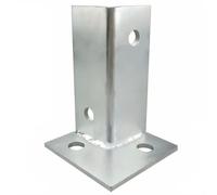 4in Height Stainless Steel Post Base - Heavy Duty Adjustable Post Anchor Bracket for Fence, Deck, and Pergola Support(10PCS)