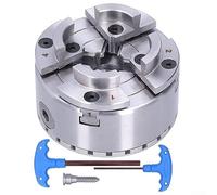 4In Self-Centering Lathe Chuck, 4-Jaw Lathe Chuck with M33 Thread 2.5mm Wrench 96mm Chuck OD for Woodworking Machine