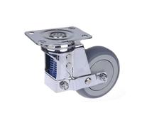 4in TPR Grey Industrial Caster Wheel - Directional Universal Brake, High Pressure Resistant, Durable for Furniture, Heavy-Duty Mobility Solution, One Color