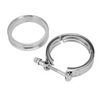 4in V Band Clamp Flange Kit, Turbo S200SXE S300 S300SXE S200SX S300 S366, Easy to Install, Fitting, Effective Fastening Solution, Convenient for Your Use, Made of