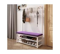 4in1 Industrial Coat Rack Hall Tree with Shoe Storage Sturdy Metal Design Entryway Organizer with Hanging Hooks Stylish Accent Furniture for Home Décor