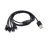 4in1 USB Male To USB Male Charging Cable Splitter Cord Total 1meter Long 75CM Main Line 25Cm Branch Line Splitter Cord