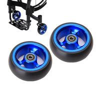4inch/100mm Wheelchair Front Wheels Replacement,Non-slip Casters Rollers Wheels for Rollator Walker,Sport Wheelchair Accessories w/Solid Tires & Aluminum Hub, 2 Pcs