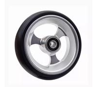 4inch/100mm Wheelchair Front Wheels Replacement, Non-Slip Casters Rollers Wheels for Rollator Walker,PU Solid Wheels/Aluminum Hub Durable and Reliable Accessories(White)